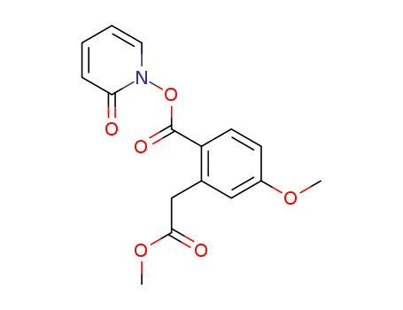 Molecular Structure of 221133-91-1 (4-Methoxy-2-methoxycarbonylmethylbenzoic acid 2-oxo-1,2-dihydropyridin-1-yl ester)
