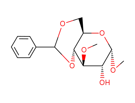 Molecular Structure of 20770-95-0 (methyl 4,6-O-benzylidene-3-O-methylhexopyranoside)