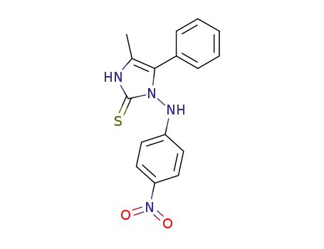 Molecular Structure of 191349-29-8 (2H-Imidazole-2-thione, 1,3-dihydro-4-methyl-1-[(4-nitrophenyl)amino]-5-phenyl-)