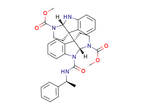 (3aS,8aS,3'aS,8'aS)-8-((S)-1-Phenyl-ethylcarbamoyl)-2,3,8,8a,2',3',8',8'a-octahydro-[3a,3'a]bi[pyrrolo[2,3-b]indolyl]-1,1'-dicarboxylic acid dimethyl ester
