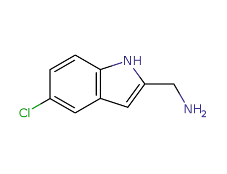 Molecular Structure of 21109-27-3 ((5-CHLORO-1H-INDOL-2-YL)METHANAMINE)