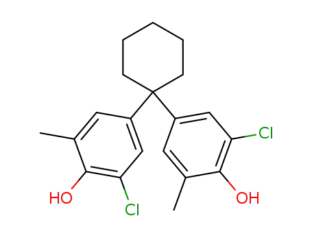 Molecular Structure of 73008-80-7 (Phenol, 4,4'-cyclohexylidenebis[2-chloro-6-methyl-)