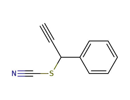 Molecular Structure of 491584-24-8 (Thiocyanic acid, 1-phenyl-2-propynyl ester)