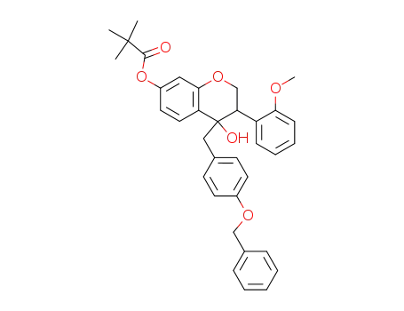 Propanoic acid, 2,2-dimethyl-,
3,4-dihydro-4-hydroxy-3-(2-methoxyphenyl)-4-[[4-(phenylmethoxy)phenyl
]methyl]-2H-1-benzopyran-7-yl ester