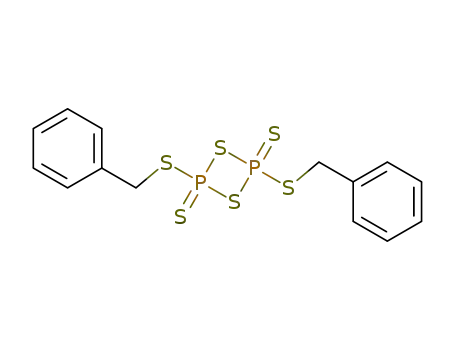 Molecular Structure of 100555-97-3 (1,3,2,4-Dithiadiphosphetane, 2,4-bis[(phenylmethyl)thio]-, 2,4-disulfide)