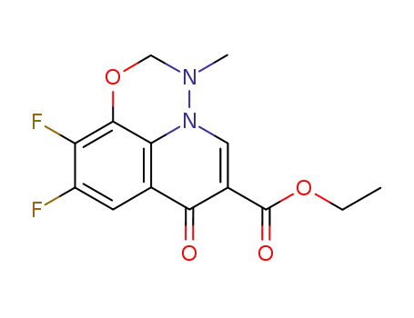 Molecular Structure of 137435-09-7 (3,7-dihydro-9,10-difluoro-3-methyl-7-oxo-2H-pyrido<3,2,1-ij><1,3,4>benzoxadiazine-6-carboxylic acid ethyl ester)