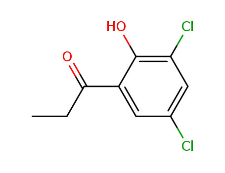 Molecular Structure of 18430-74-5 (1-(3,5-DICHLORO-2-HYDROXYPHENYL)PROPAN-1-ONE)