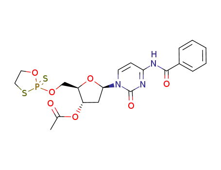 Acetic acid (2R,3S,5R)-5-(4-benzoylamino-2-oxo-2H-pyrimidin-1-yl)-2-(2-thioxo-2λ<sup>5</sup>-[1,3,2]oxathiaphospholan-2-yloxymethyl)-tetrahydro-furan-3-yl ester