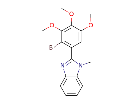 Molecular Structure of 1444017-99-5 (2-(2-bromo-3,4,5-trimethoxyphenyl)-1-methyl-1H-benzoimidazole)