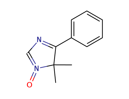 Molecular Structure of 122981-62-8 (4H-Imidazole, 4,4-dimethyl-5-phenyl-, 3-oxide)