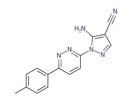 Molecular Structure of 883565-45-5 (5-amino-1-(6-p-tolyl-pyridazin-3-yl)-1H-pyrazole-4-carbonitrile)