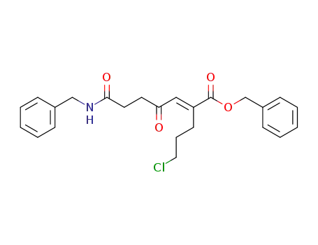 2-Heptenoic acid,
2-(3-chloropropyl)-4,7-dioxo-7-[(phenylmethyl)amino]-, phenylmethyl
ester, (2E)-
