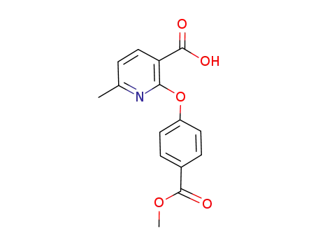 Molecular Structure of 889879-69-0 (3-Pyridinecarboxylic acid, 2-[4-(methoxycarbonyl)phenoxy]-6-methyl-)
