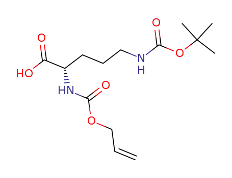 Molecular Structure of 947401-26-5 (N5-[(1,1-Dimethylethoxy)carbonyl]-N2-[(2-propen-1-yloxy)carbonyl]-L-ornithine)