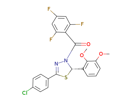 Methanone, [(2S)-5-(4-chlorophenyl)-2-(2,3-dimethoxyphenyl)-1,3,4-thiadiazol-3(2H)-yl](2,4,6-trifluorophenyl)-