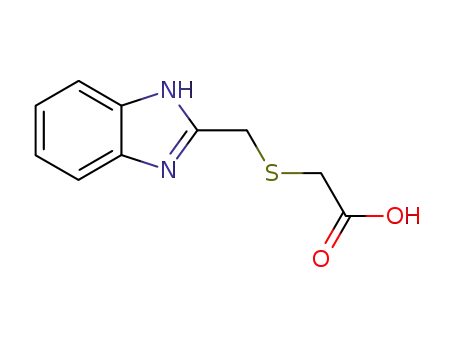 Molecular Structure of 6017-11-4 ([(1H-benzimidazol-2-ylmethyl)thio]acetic acid)