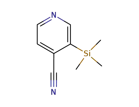 Molecular Structure of 17379-38-3 (3-(TRIMETHYLSILYL)PYRIDINE-4-CARBONITRILE)