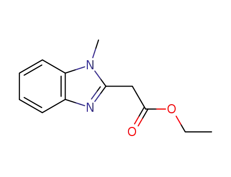 Molecular Structure of 2735-61-7 ((1-Methyl-1H-benzoimidazol-2-yl)-acetic	acid	ethyl	ester)