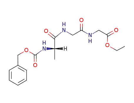 Molecular Structure of 3057-63-4 (Glycine, N-[(phenylmethoxy)carbonyl]-L-alanylglycyl-, ethyl ester)