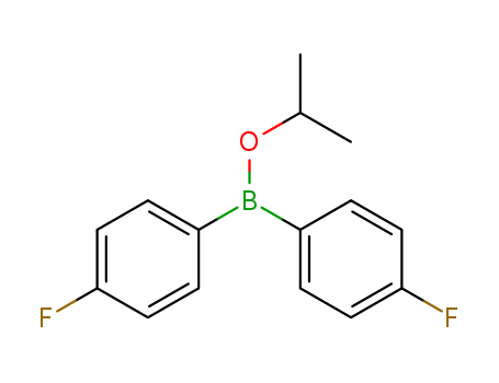 Molecular Structure of 189254-48-6 (Borinic acid, bis(4-fluorophenyl)-, 1-methylethyl ester)
