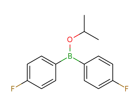 Molecular Structure of 189254-48-6 (Borinic acid, bis(4-fluorophenyl)-, 1-methylethyl ester)