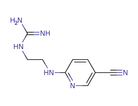 Molecular Structure of 252943-80-9 (1-(2-(5-cyanopyridin-2-ylaMino)ethyl)guanidine)