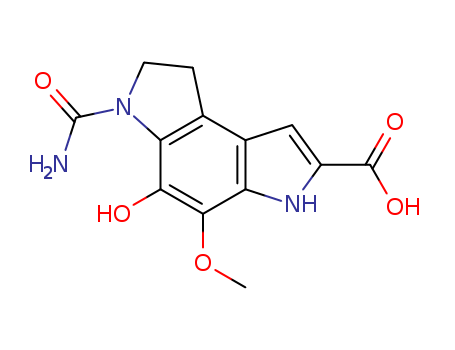 62497-62-5,6-(Aminocarbonyl)-3,6,7,8-tetrahydro-5-hydroxy-4-methoxybenzo[1,2-b:4,3-b']dipyrrole-2-carboxylic acid,3-carbamoyl-1,2-dihydro-3H-4-hydroxy-5-methoxypyrrolo<3,2-e>indole-7-carboxylic acid;PDE I;