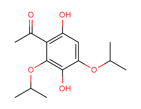 Molecular Structure of 93344-49-1 (1-(3,6-DIHYDROXY-2,4-DIISOPROPOXYPHENYL)ETHANONE)