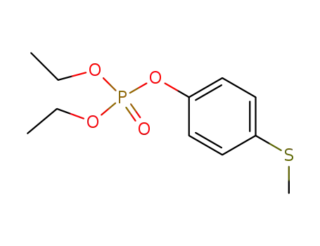 Molecular Structure of 3070-13-1 (Phosphoric acid diethyl 4-(methylthio)phenyl ester)