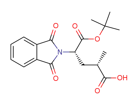 Molecular Structure of 186828-01-3 ((2S,4S)-2-(1,3-Dioxo-1,3-dihydro-isoindol-2-yl)-4-methyl-pentanedioic acid 1-tert-butyl ester)