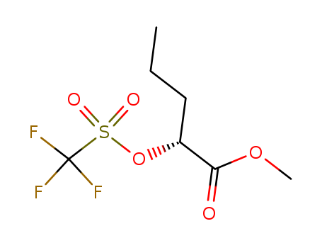 Molecular Structure of 191731-20-1 (Pentanoic acid, 2-[[(trifluoromethyl)sulfonyl]oxy]-, methyl ester, (2R)-)