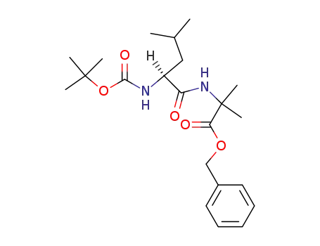 Molecular Structure of 79118-23-3 (Alanine, N-[N-[(1,1-dimethylethoxy)carbonyl]-L-leucyl]-2-methyl-,
phenylmethyl ester)