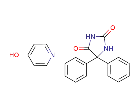 Molecular Structure of 595564-72-0 (2,4-Imidazolidinedione, 5,5-diphenyl-, compd. with 4-pyridinol (1:1))