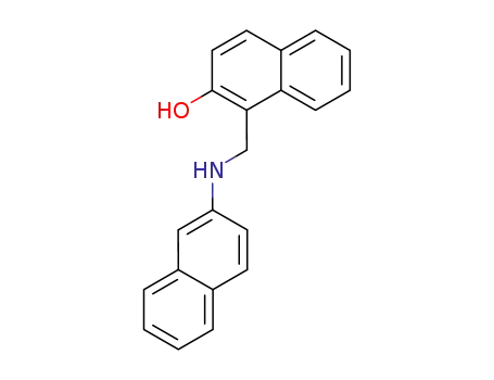 Molecular Structure of 6642-10-0 (1-[(naphthalen-2-ylamino)methyl]naphthalen-2-ol)