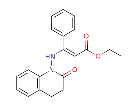2-Propenoic acid,
3-[(3,4-dihydro-2-oxo-1(2H)-quinolinyl)amino]-3-phenyl-, ethyl ester