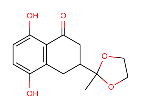 90623-76-0,5,8-dihydroxy-3-(2-methyl-1,3-dioxolan-2-yl)-3,4-dihydronaphthalen-1(2H)-one,