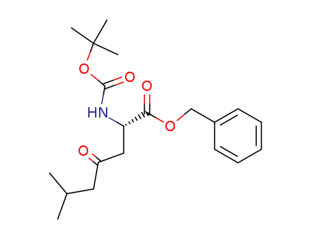 Heptanoic acid, 2-[[(1,1-dimethylethoxy)carbonyl]amino]-6-methyl-4-oxo-, phenylmethyl ester, (S)-