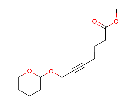 Molecular Structure of 50781-90-3 (5-Heptynoic acid, 7-[(tetrahydro-2H-pyran-2-yl)oxy]-, methyl ester)
