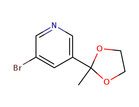 Pyridine, 3-bromo-5-(2-methyl-1,3-dioxolan-2-yl)-
