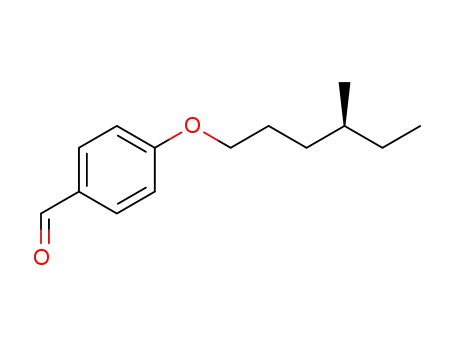 Molecular Structure of 55535-63-2 (Benzaldehyde, 4-[(4-methylhexyl)oxy]-, (S)-)