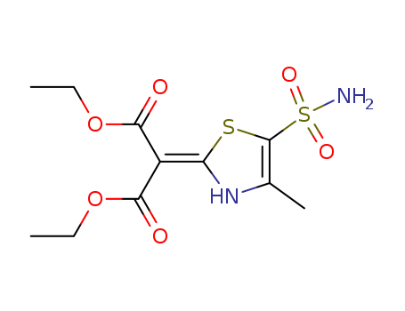 Propanedioic acid, [5-(aminosulfonyl)-4-methyl-2(3H)-thiazolylidene]-, diethyl ester