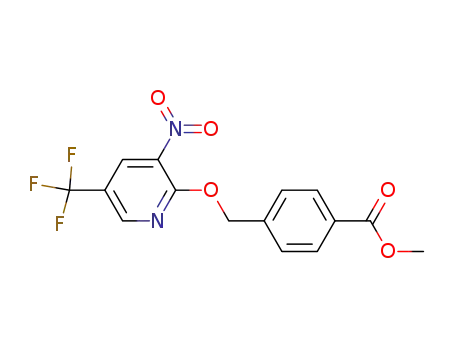Molecular Structure of 209687-69-4 (methyl 4-(3-nitro-5-trifluoromethylpyridine-2-yloxymethyl)benzoate)