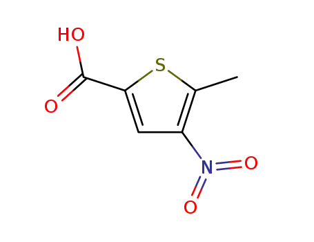 Molecular Structure of 36050-35-8 (2-Methyl-3-nitrothiophene-5-carboxylic Acid)