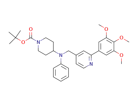 1-Piperidinecarboxylic acid,
4-[phenyl[[2-(3,4,5-trimethoxyphenyl)-4-pyridinyl]methyl]amino]-,
1,1-dimethylethyl ester