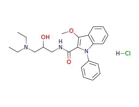 85793-72-2,N-[3-(diethylamino)-2-hydroxypropyl]-3-methoxy-1-phenyl-1H-indole-2-carboxamide hydrochloride (1:1),