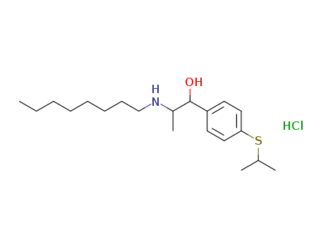 Benzenemethanol,4-[(1-methylethyl)thio]-a-[1-(octylamino)ethyl]-, hydrochloride, (R*,R*)- (9CI)
