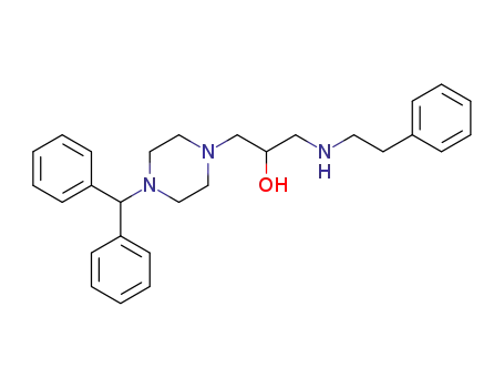 Molecular Structure of 143759-60-8 (1-[4-(diphenylmethyl)piperazin-1-yl]-3-[(2-phenylethyl)amino]propan-2-ol)