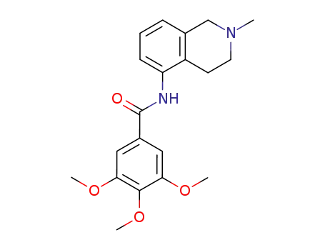 Molecular Structure of 27461-31-0 (3,4,5-Trimethoxy-N-(1,2,3,4-tetrahydro-2-methylisoquinolin-5-yl)benzamide)