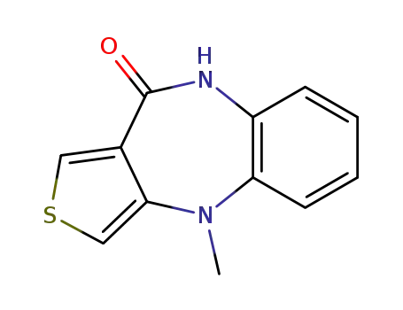 Molecular Structure of 56276-59-6 (4,9-Dihydro-4-methyl-10H-thieno[3,4-b][1,5]benzodiazepin-10-one)