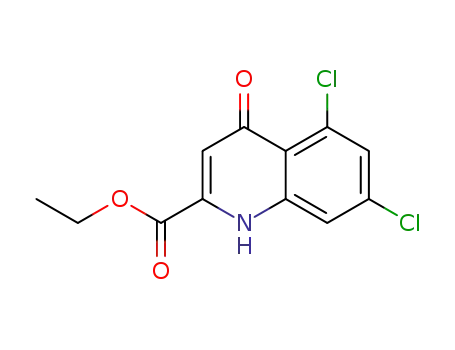 Molecular Structure of 157848-08-3 (5,7-DICHLORO-4-HYDROXY-QUINOLINE-2-CARBOXYLIC ACID ETHYL ESTER)